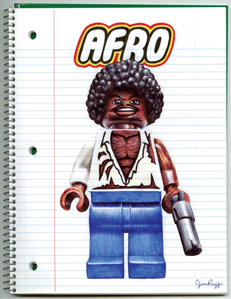 Jim Rugg Afro Notebook Drawing