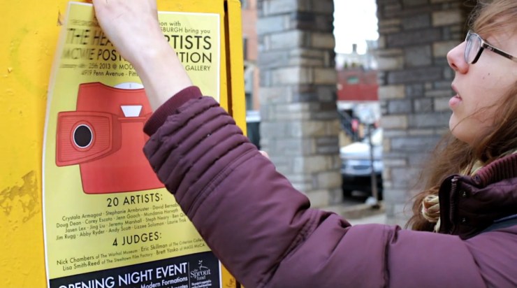 Plastering the city in posters